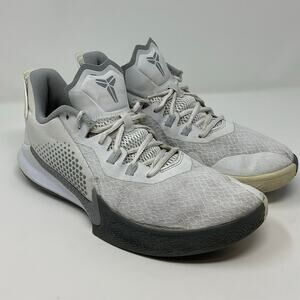 Nike Kobe Mamba Fury White Wolf Gray CK2087-100 Mens Size 9 Bryant Basketball